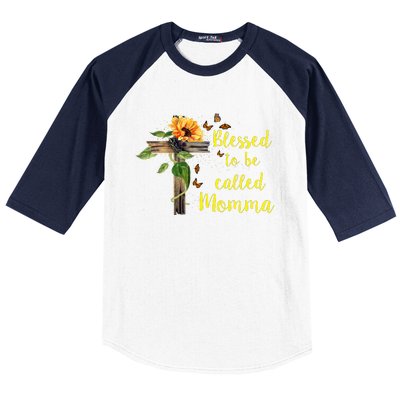 Blessed To Be Called Momma Baseball Sleeve Shirt