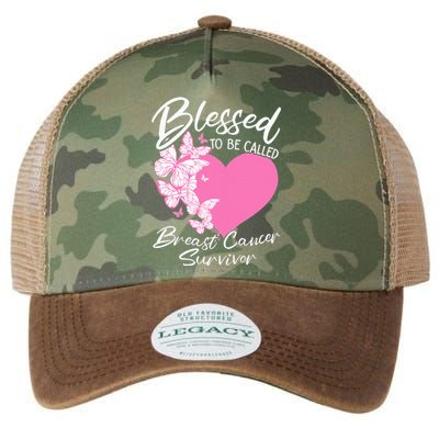 Blessed To Be Called Breast Cancer Survivor Pink Butterfly Legacy Tie Dye Trucker Hat