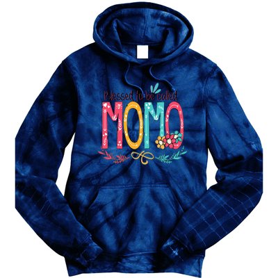 Blessed To Be Called Momo Colorful Grandma Tie Dye Hoodie