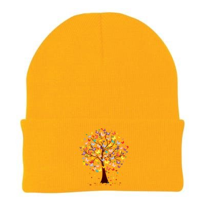 Butterfly Tree Beautiful Autumn Thanksgiving Gifts Knit Cap Winter Beanie