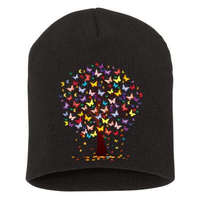 Butterfly Tree Beautiful Autumn Thanksgiving Gifts Short Acrylic Beanie