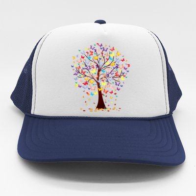 Butterfly Tree Beautiful Autumn Thanksgiving Gifts Trucker Hat