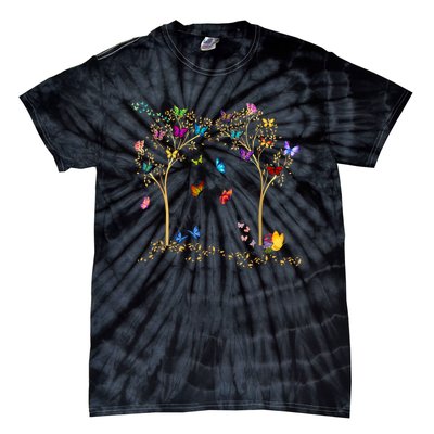 Butterfly Tree Beautiful Butterflies Tie-Dye T-Shirt