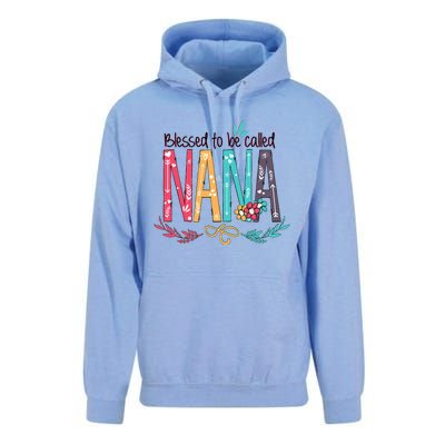 Blessed To Be Called Nana Colorful Grandma Unisex Surf Hoodie