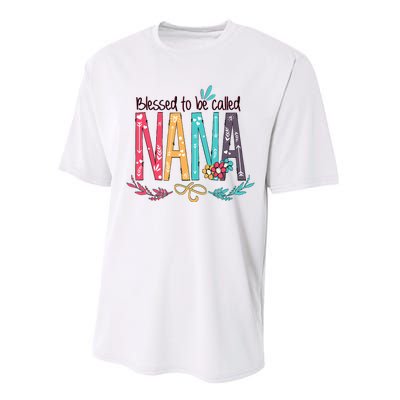 Blessed To Be Called Nana Colorful Grandma Performance Sprint T-Shirt