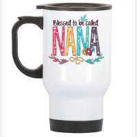 Blessed To Be Called Nana Colorful Grandma Stainless Steel Travel Mug