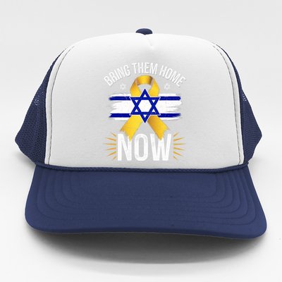 Bring Them Back Home Now Israel Flag Yellow Ribbon Trucker Hat