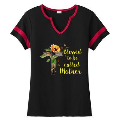 Blessed To Be Called Mother Ladies Halftime Notch Neck Tee