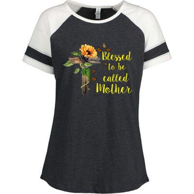 Blessed To Be Called Mother Enza Ladies Jersey Colorblock Tee