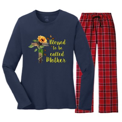 Blessed To Be Called Mother Women's Long Sleeve Flannel Pajama Set 