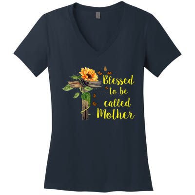 Blessed To Be Called Mother Women's V-Neck T-Shirt