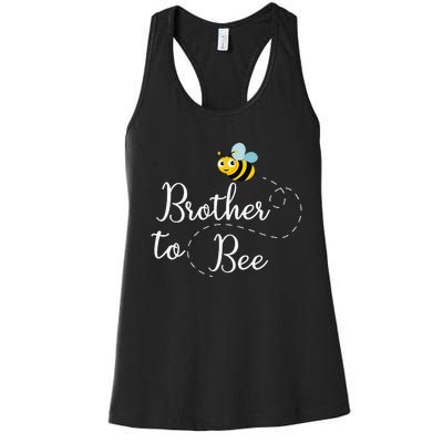 Brother To Bee Cute Pregnancy Announcement Women's Racerback Tank