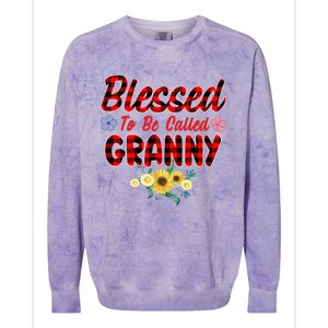 Blessed To Be Called Granny Sunflower Granny Mothers Day Gift Colorblast Crewneck Sweatshirt