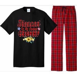 Blessed To Be Called Granny Sunflower Granny Mothers Day Gift Pajama Set