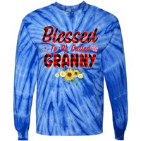 Blessed To Be Called Granny Sunflower Granny Mothers Day Gift Tie-Dye Long Sleeve Shirt