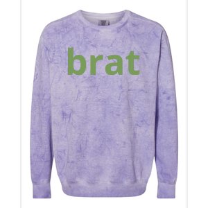 Brat Text Colorblast Crewneck Sweatshirt