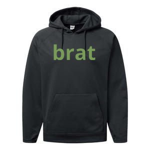 Brat Text Performance Fleece Hoodie