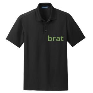 Brat Text Dry Zone Grid Polo