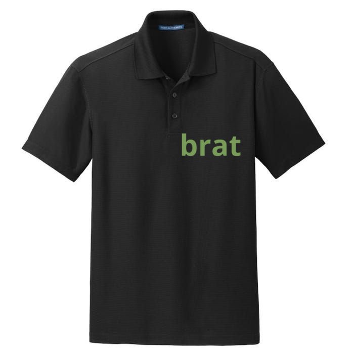 Brat Text Dry Zone Grid Polo