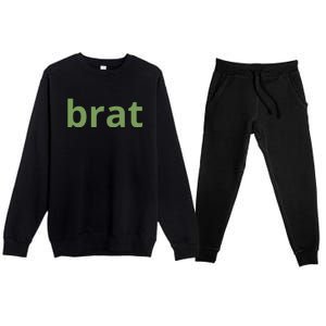 Brat Text Premium Crewneck Sweatsuit Set