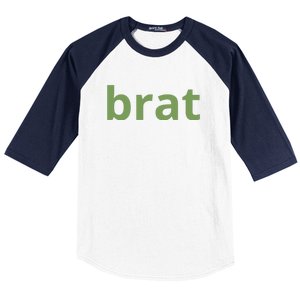 Brat Text Baseball Sleeve Shirt