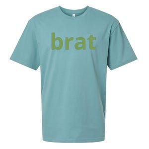 Brat Text Sueded Cloud Jersey T-Shirt