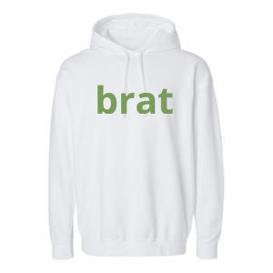 Brat Text Garment-Dyed Fleece Hoodie