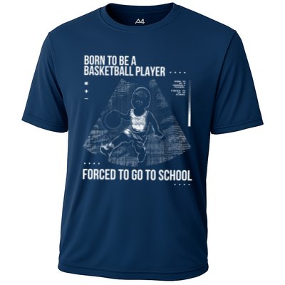Born To Be A Basketball Player Forced To Go To School Performance Shirt