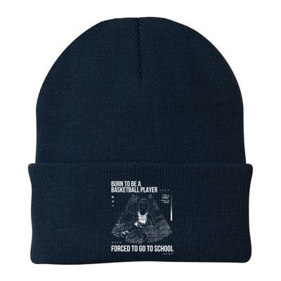 Born To Be A Basketball Player Forced To Go To School Beanie