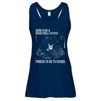 Born To Be A Basketball Player Forced To Go To School Ladies Essential Flowy Tank