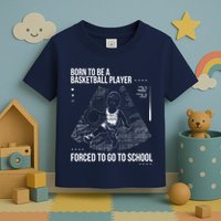 Born To Be A Basketball Player Forced To Go To School Toddler T-Shirt