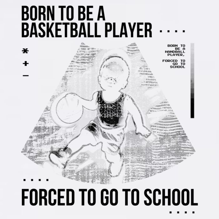Born To Be A Basketball Player Forced To Go To School Garment-Dyed Sweatshirt