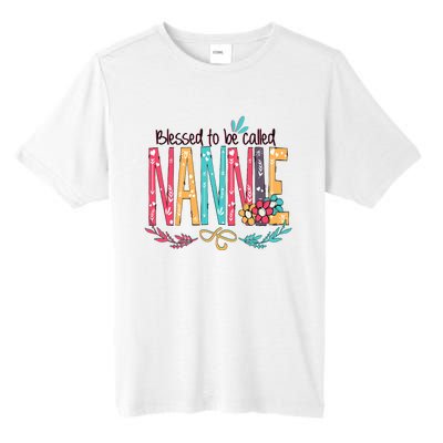 Blessed To Be Called Nannie Colorful Grandma Tall Fusion ChromaSoft Performance T-Shirt