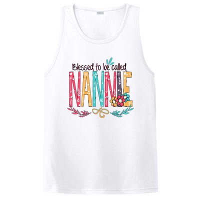 Blessed To Be Called Nannie Colorful Grandma PosiCharge Competitor Tank