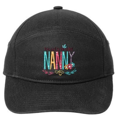 Blessed To Be Called Nanny Colorful Grandma 7-Panel Snapback Hat