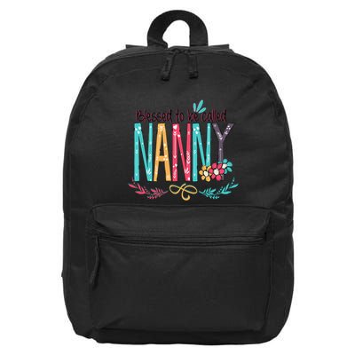 Blessed To Be Called Nanny Colorful Grandma 16 in Basic Backpack