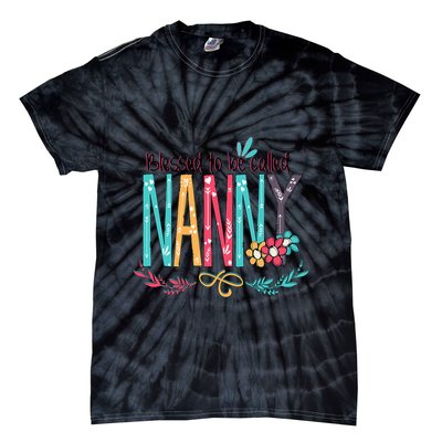 Blessed To Be Called Nanny Colorful Grandma Tie-Dye T-Shirt