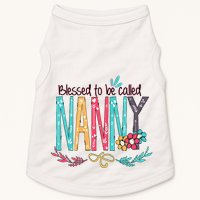 Blessed To Be Called Nanny Colorful Grandma Doggie Tank