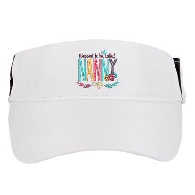Blessed To Be Called Nanny Colorful Grandma Adult Drive Performance Visor