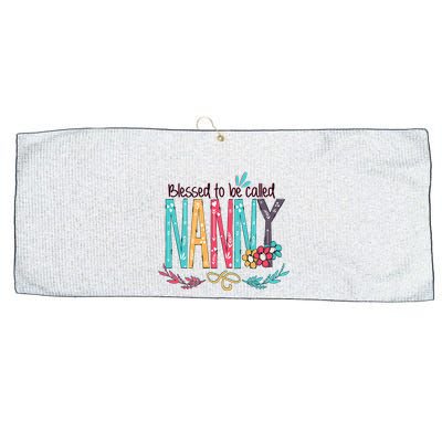 Blessed To Be Called Nanny Colorful Grandma Large Microfiber Waffle Golf Towel