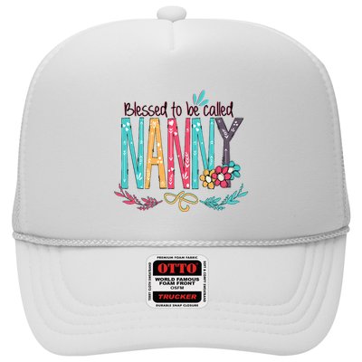 Blessed To Be Called Nanny Colorful Grandma Trucker Hat