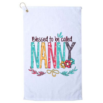Blessed To Be Called Nanny Colorful Grandma Golf Towel
