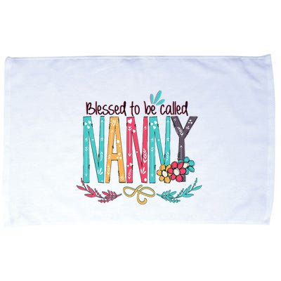 Blessed To Be Called Nanny Colorful Grandma Microfiber Hand Towel
