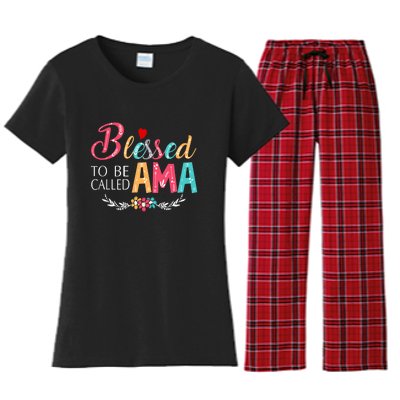 Blessed To Be Called Ama Colorful Art Women's Flannel Pajama Set