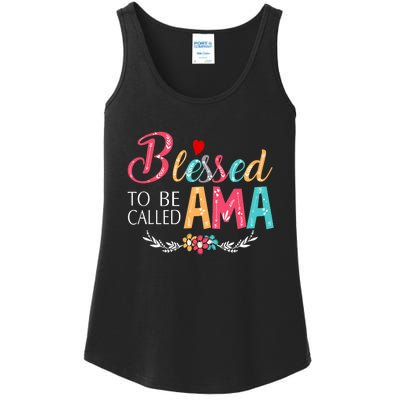 Blessed To Be Called Ama Colorful Art Ladies Essential Tank