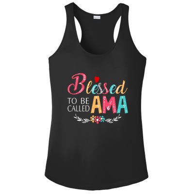 Blessed To Be Called Ama Colorful Art Ladies PosiCharge Competitor Racerback Tank