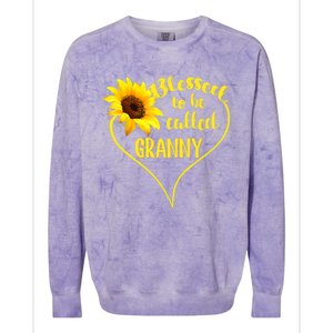 Blessed To Be Called Granny Sunflower Mothers Day Gift Colorblast Crewneck Sweatshirt