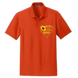 Blessed To Be Called Granny Sunflower Mothers Day Gift Dry Zone Grid Polo