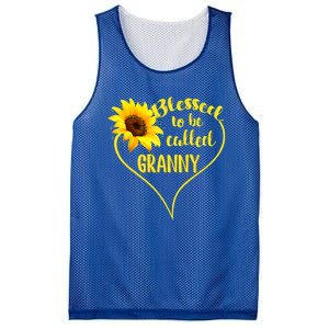 Blessed To Be Called Granny Sunflower Mothers Day Gift Mesh Reversible Basketball Jersey Tank