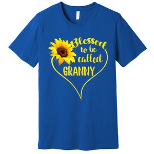 Blessed To Be Called Granny Sunflower Mothers Day Gift Premium T-Shirt